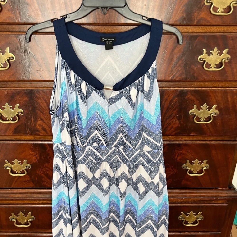 New Directions® Chevron Print Maxi Dress Size Large NWT